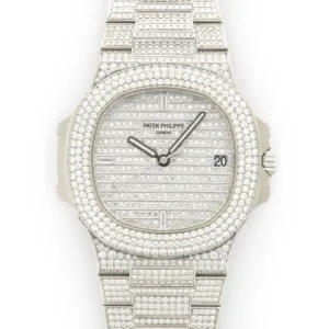 Patek Philippe Nautilus 57191G-001 Full Factory Diamond White Gold