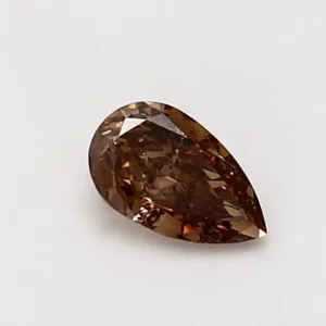 0.52 Carat Pear Fancy Dark Orange Brown VS1 Natural Diamond