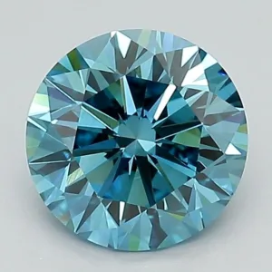 1.63 Carat Round Fancy Vivid Blue VVS2 Lab Diamond