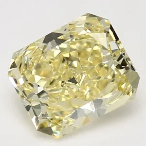 4.09 Carat Radiant Fancy Yellow VVS2 Natural Diamond
