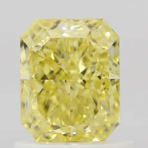 1.01 Carat Radiant Fancy Intense Yellow VS2 Natural Diamond