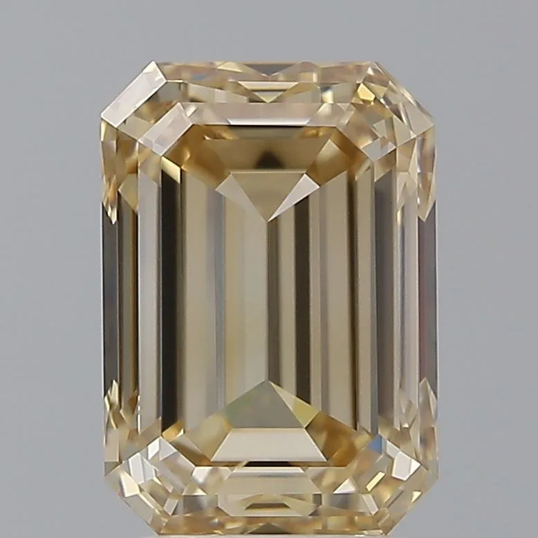 3.01 Carat Emerald Fancy Light Brown VS2 Natural Diamond 1 3.01 Carat Emerald Fancy Light Brown VS2 Natural Diamond