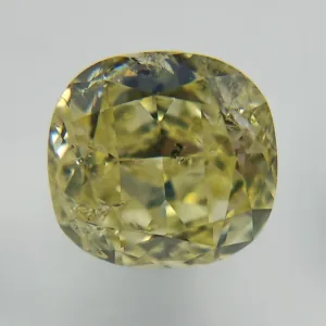 1.06 Carat Cushion Modified Fancy Yellow Natural Diamond
