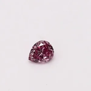0.09 Carat Pear Fancy Intense Pink Natural Diamond
