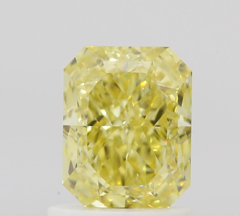 1.24 Carat Radiant Fancy Intense Yellow VS1 Natural Diamond 1 1.24 Carat Radiant Fancy Intense Yellow VS1 Natural Diamond