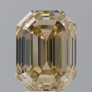 5.01 Carat Emerald Fancy Yellow Brown VS2 Natural Diamond