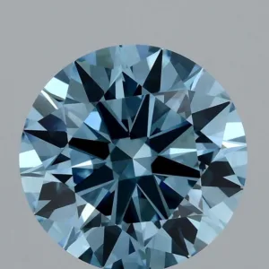 4.13 Carat Round Fancy Vivid Blue VVS2 Lab Diamond