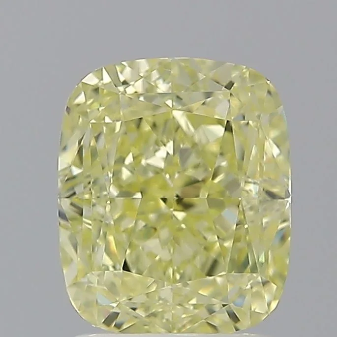2.01 Carat Cushion Modified Fancy Yellow VS1 Natural Diamond 1 2.01 Carat Cushion Modified Fancy Yellow VS1 Natural Diamond