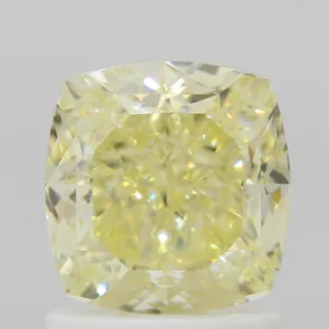 1.57 Carat Cushion Brilliant Fancy Yellow VVS1 Natural Diamond