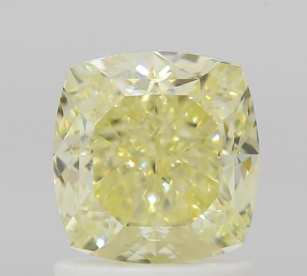 1.57 Carat Cushion Brilliant Fancy Yellow VVS1 Natural Diamond 1 1.57 Carat Cushion Brilliant Fancy Yellow VVS1 Natural Diamond
