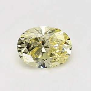 0.74 Carat Oval Fancy Yellow VS1 Natural Diamond