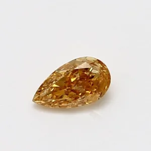 0.31 Carat Pear Fancy Intense Orange Yellow SI2 Natural Diamond