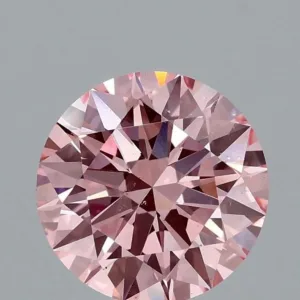1.57 Carat Round Fancy Vivid Pink VS1 Lab Diamond