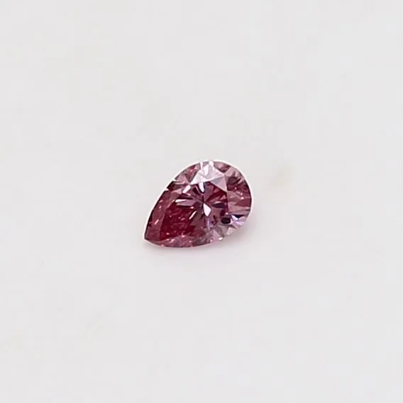 0.06 Carat Pear Fancy Vivid Pink VS2 Natural Diamond 1 0.06 Carat Pear Fancy Vivid Pink VS2 Natural Diamond