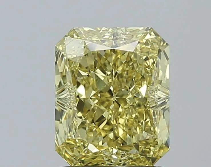 1.53 Carat Radiant Fancy Intense Yellow VVS2 Natural Diamond 1 1.53 Carat Radiant Fancy Intense Yellow VVS2 Natural Diamond