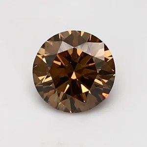 1.01 Carat Round Fancy Deep Yellow Orange I1 Natural Diamond