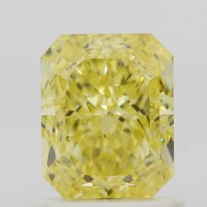 1.07 Carat Radiant Fancy Intense Yellow VS2 Natural Diamond
