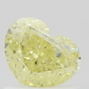 1 Carat Heart Fancy Intense Yellow VS2 Natural Diamond