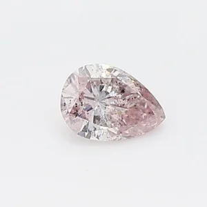 0.19 Carat Pear Fancy Pink I2 Natural Diamond
