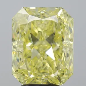 6.03 Carat Radiant Fancy Intense Yellow VVS1 Natural Diamond