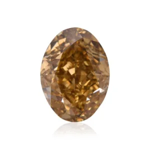 3.51 Carat Oval Fancy Deep Brown Yellow VS2 Natural Diamond
