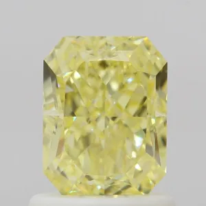 1.02 Carat Radiant Fancy Intense Yellow VS1 Natural Diamond