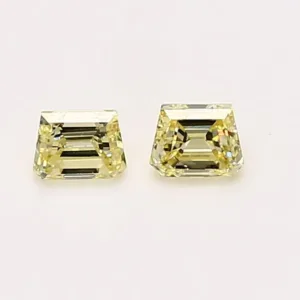 0.23 Carat Tapered Baguette Fancy Yellow VVS2 Natural Diamond