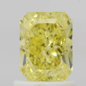 1.11 Carat Radiant Fancy Intense Yellow VVS2 Natural Diamond