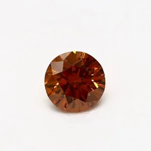 0.32 Carat Round Fancy Deep Orange SI2 Natural Diamond