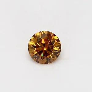0.24 Carat Round Fancy Deep Yellow SI2 Natural Diamond