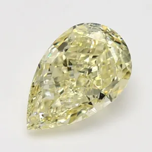 3.78 Carat Pear Fancy Yellow VS2 Natural Diamond