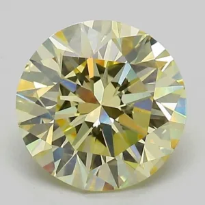 2.03 Carat Round Fancy Light Yellow VS1 Lab Diamond