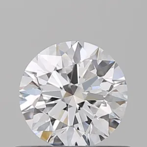 0.6 Carat Round D VVS2 Natural Diamond