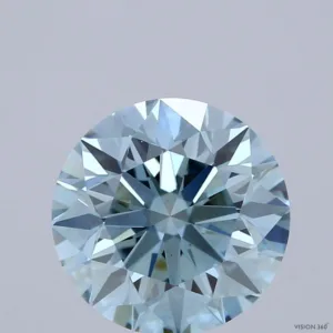 3.13 Carat Round Fancy Vivid Blue VS1 Lab Diamond
