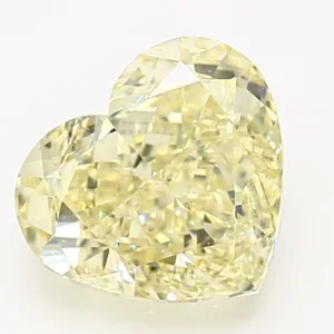 3.33 Carat Heart Fancy Yellow SI1 Natural Diamond