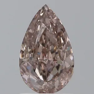 1.01 Carat Pear Fancy Brown Pink SI1 Natural Diamond