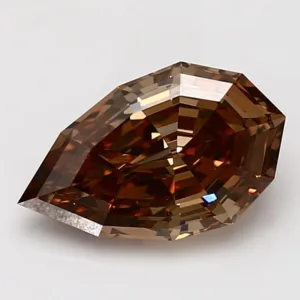 3.02 Carat Kite Fancy Deep Brown Orange VS2 Natural Diamond