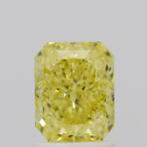 1.51 Carat Radiant Fancy Intense Yellow VVS1 Natural Diamond