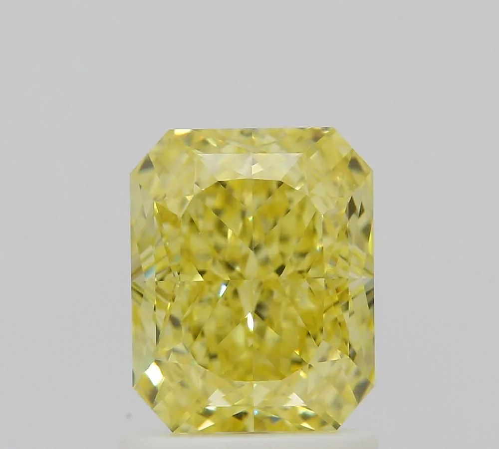 1.51 Carat Radiant Fancy Intense Yellow VVS1 Natural Diamond 1 1.51 Carat Radiant Fancy Intense Yellow VVS1 Natural Diamond