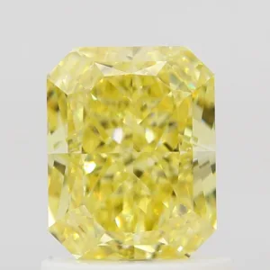 1.17 Carat Radiant Fancy Intense Yellow VS1 Natural Diamond