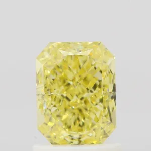1.09 Carat Radiant Fancy Intense Yellow VVS2 Natural Diamond