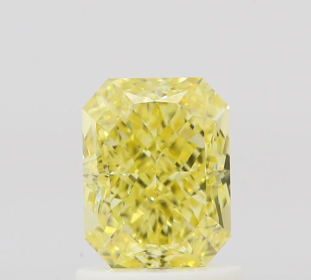 1.09 Carat Radiant Fancy Intense Yellow VVS2 Natural Diamond 1 1.09 Carat Radiant Fancy Intense Yellow VVS2 Natural Diamond