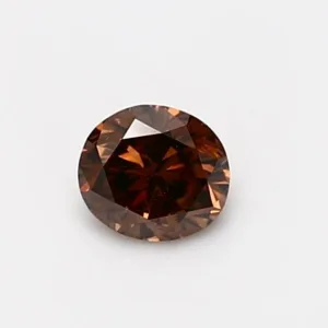 0.47 Carat Oval Fancy Dark Brown SI2 Natural Diamond